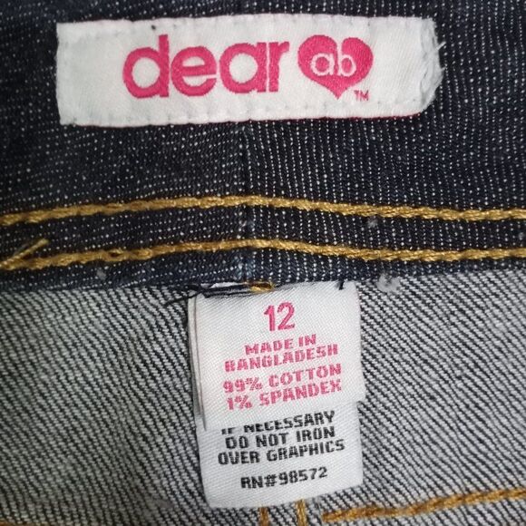 Dear Ab Jeans Women's Size 12 Flare Leg Dark Wash Thick Denim Y2k - Picture 8 of 8